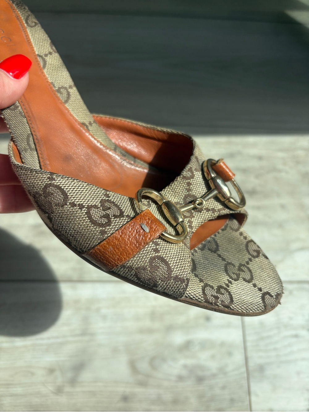 Gucci Monogram Sandal Mules - Picture 3 of 6